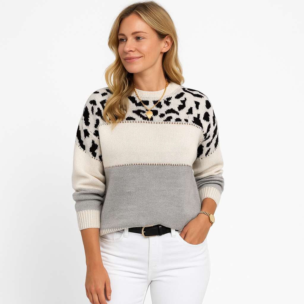 Damen Winterpullover – Strickpullover aus Baumwolle