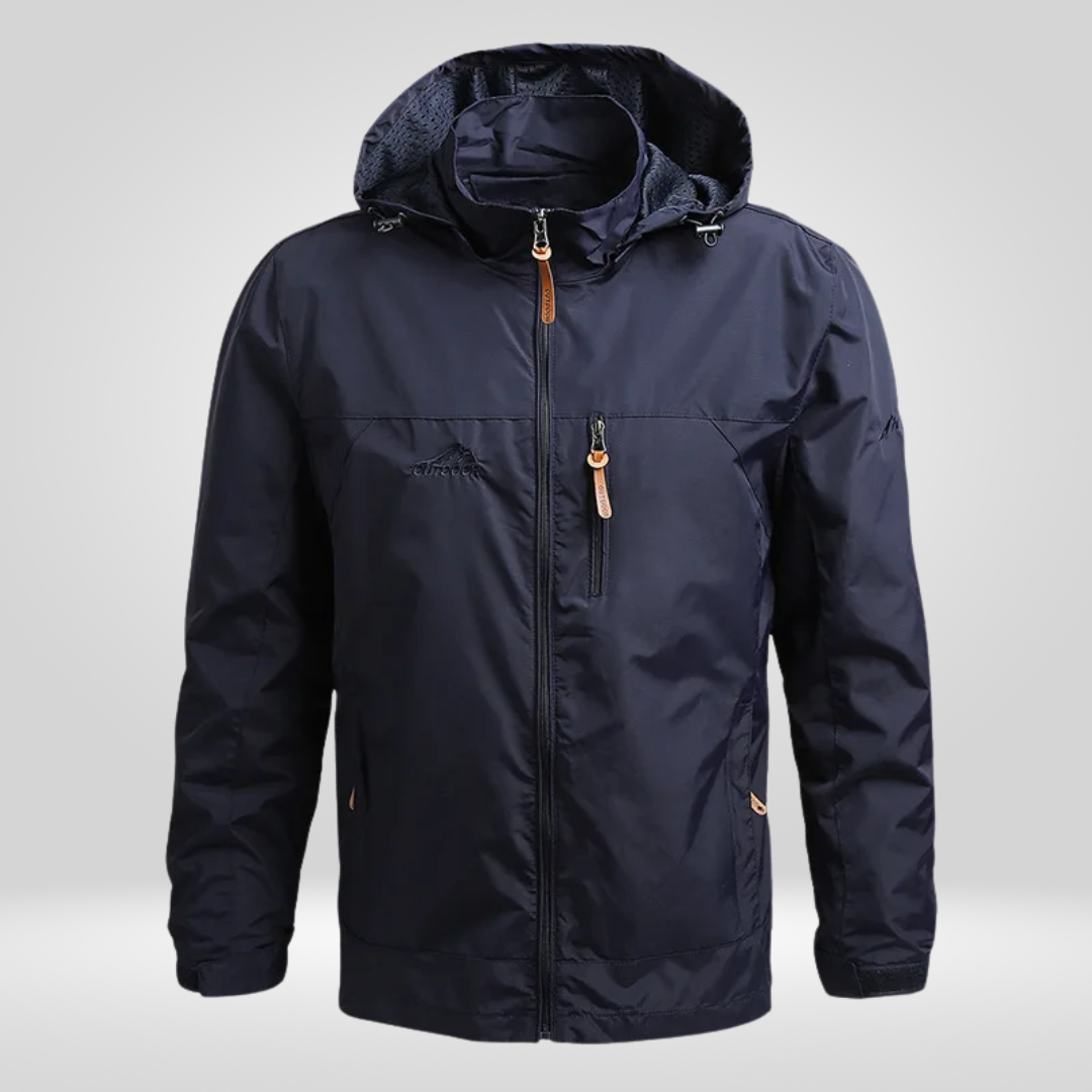 Herren Regenjacke | Schutzorientierte Form mit funktionalem Aufbau