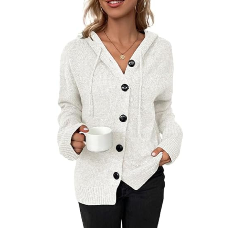 Damen Warme Strickjacke | Knopfjacke