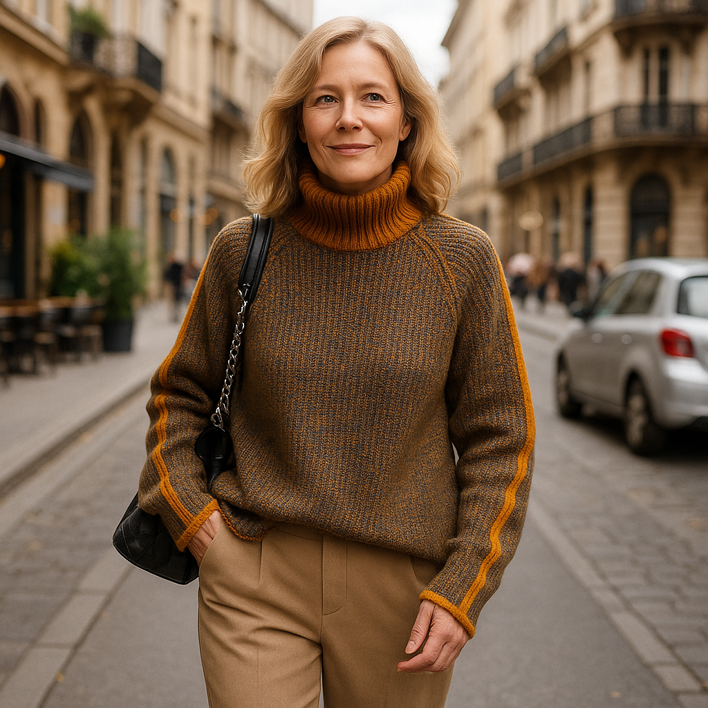 Damen Norweger Strickpullover – Warmer Pullover mit Muster