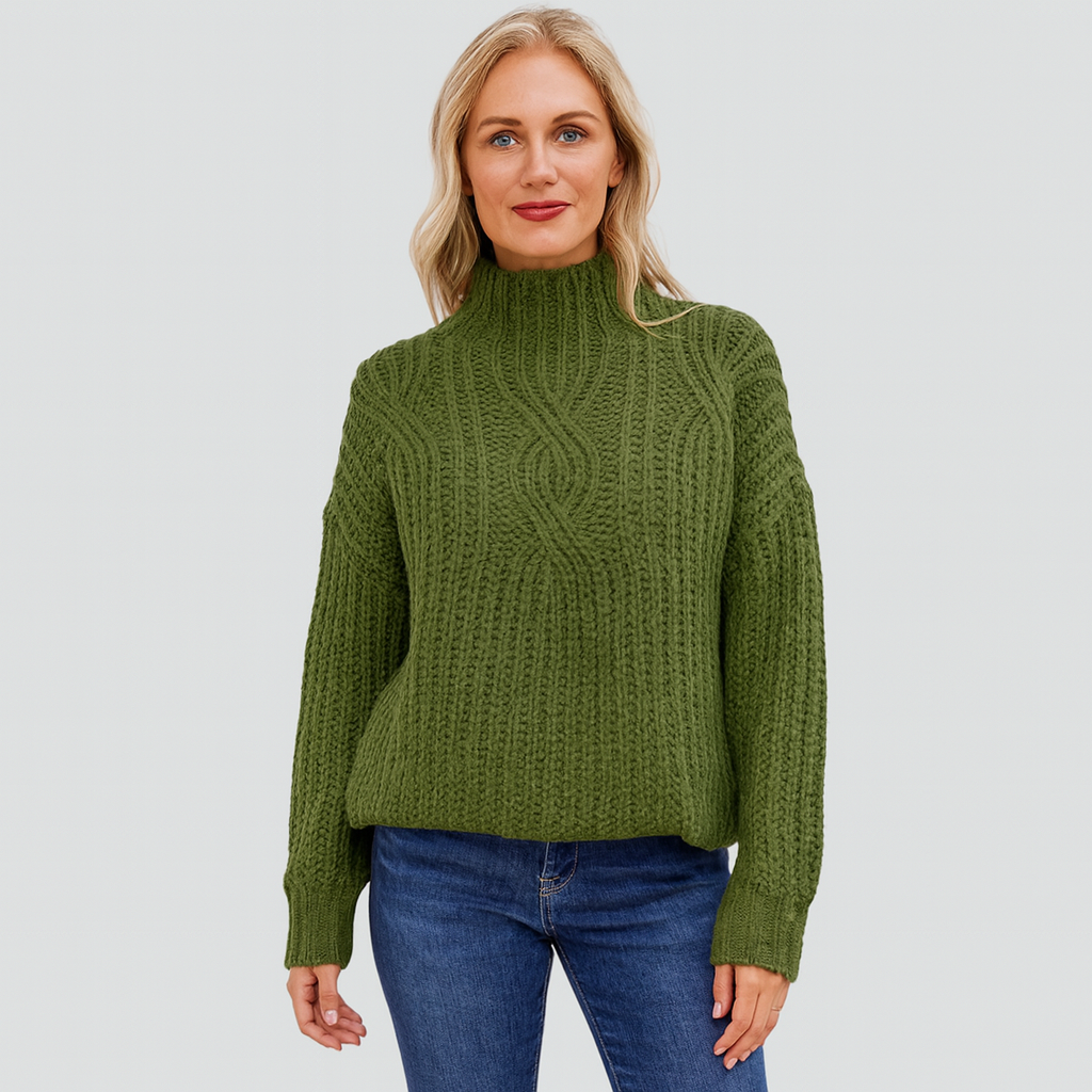 Damen Strickpullover – Warmer moderner Pullover für kalte Tage