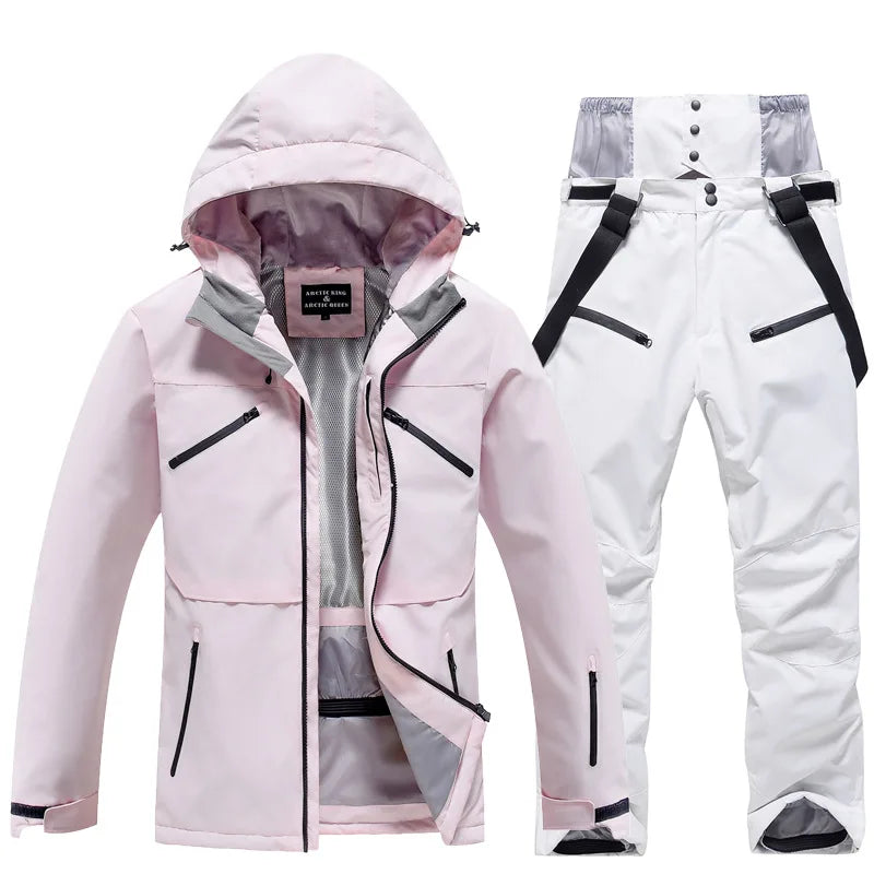 Unisex-Skianzug im zweiteiligen set | winterlicher funktionstil