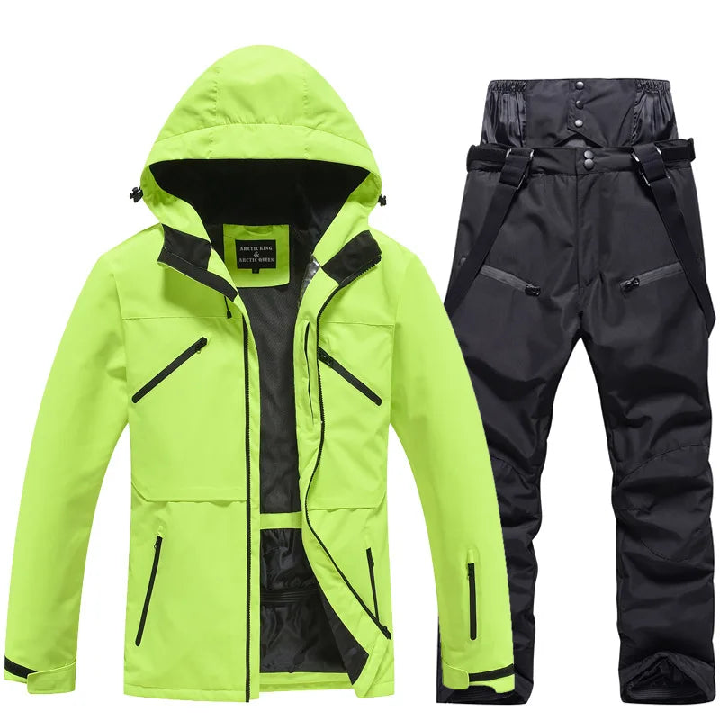 Unisex-Skianzug im zweiteiligen set | winterlicher funktionstil