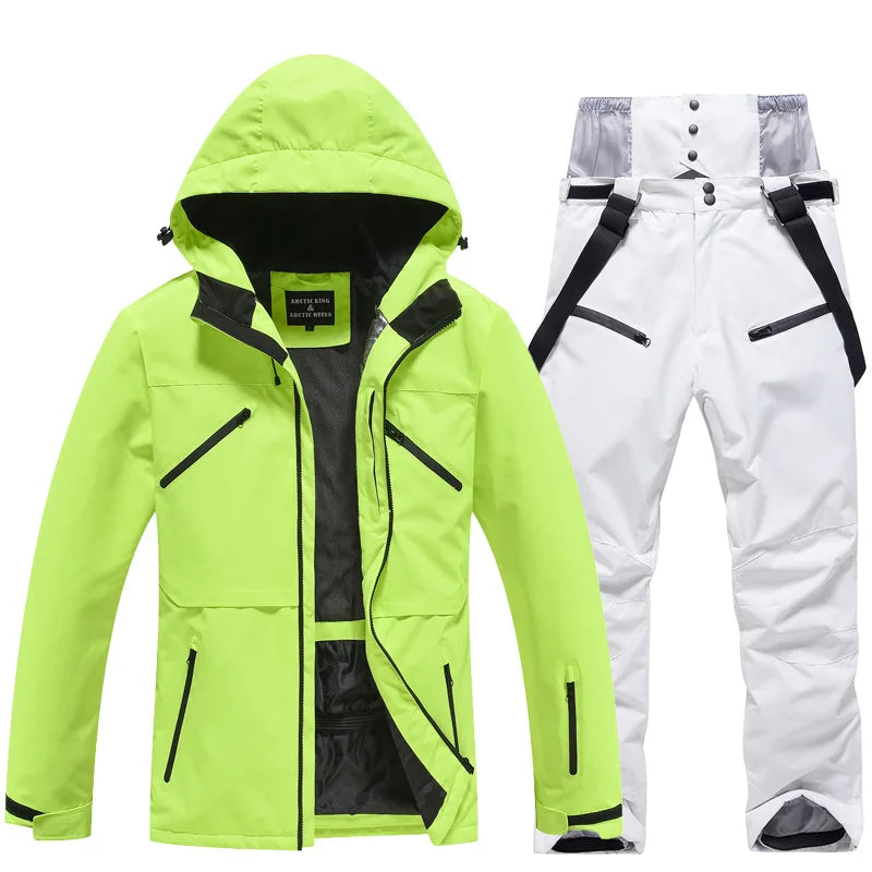 Unisex-Skianzug im zweiteiligen set | winterlicher funktionstil