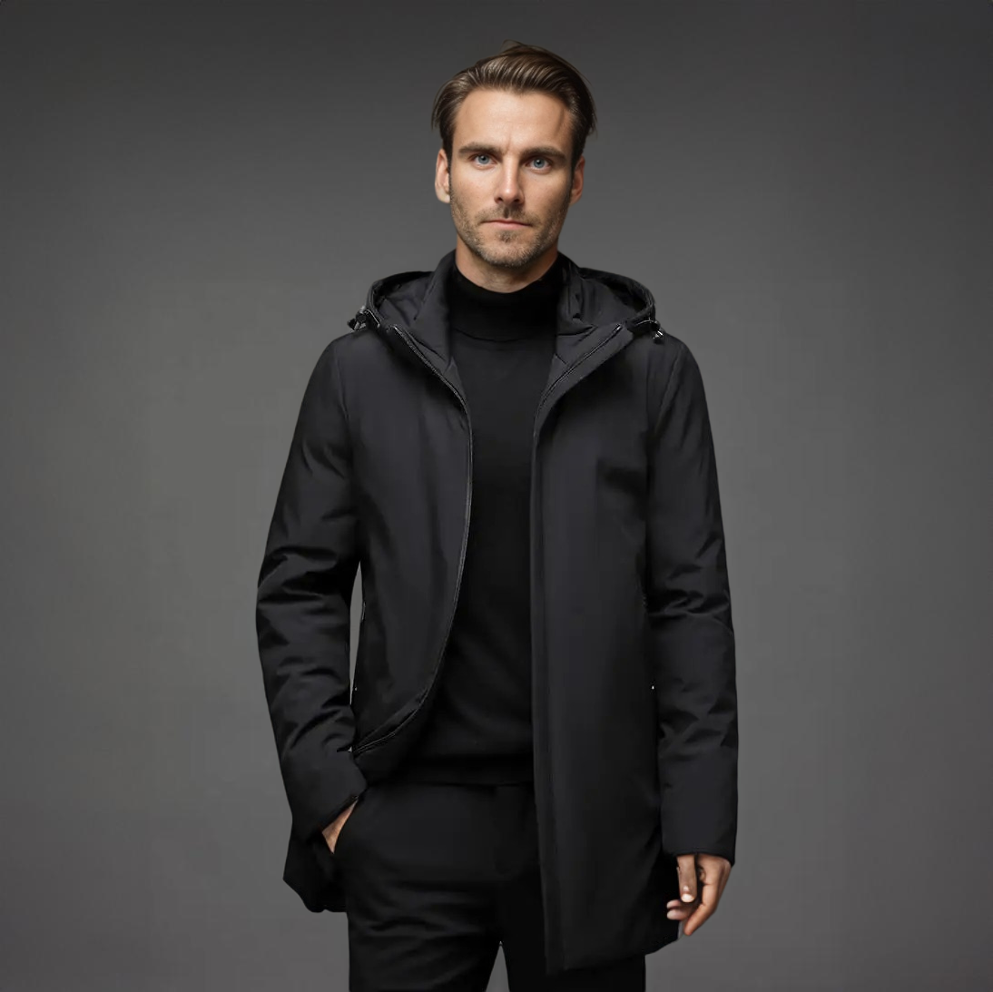 Herren Winterjacke mit Kapuze | Funktionale Ausführung