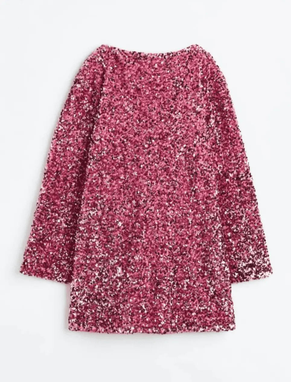 Damen Minikleid | Lange Ärmel schlichte Passform kurze Länge