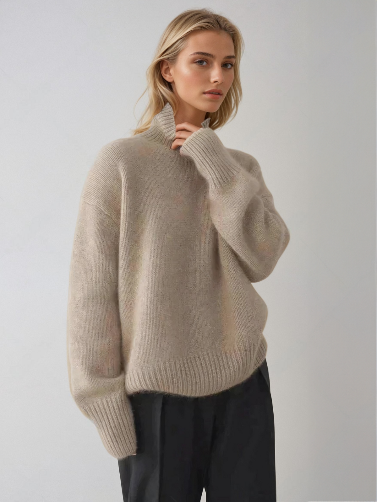 Rollkragenpullover für Damen | Normale Passform