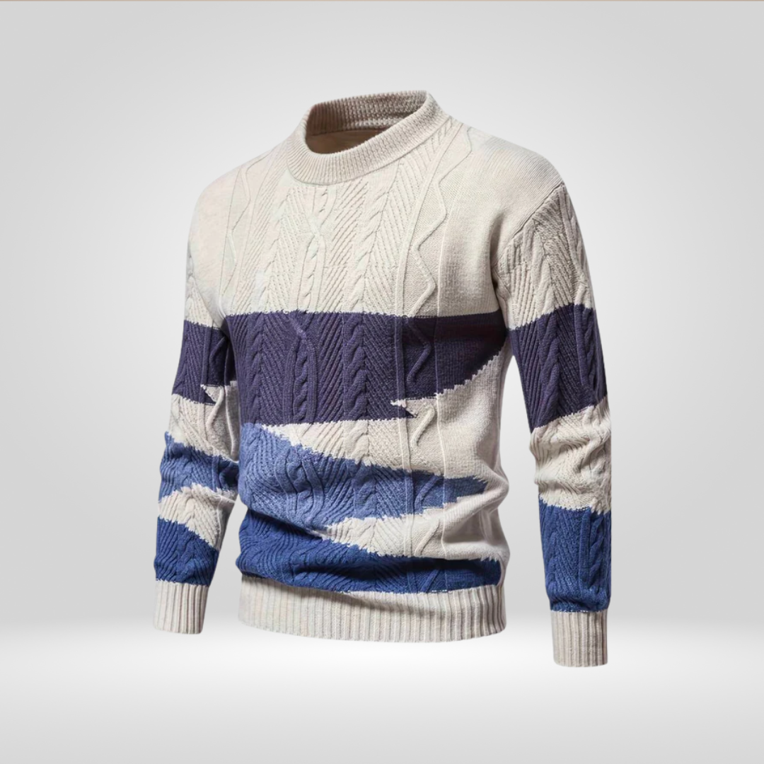 Herren-Strickpullover mit lockerer Struktur | Freizeitpassform