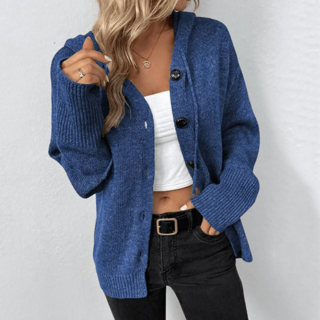Damen Warme Strickjacke | Knopfjacke