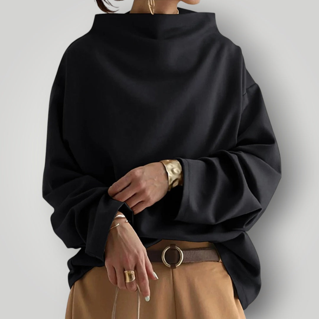 Damen Rollkragenpullover | Eleganter Pullover in Schwarz