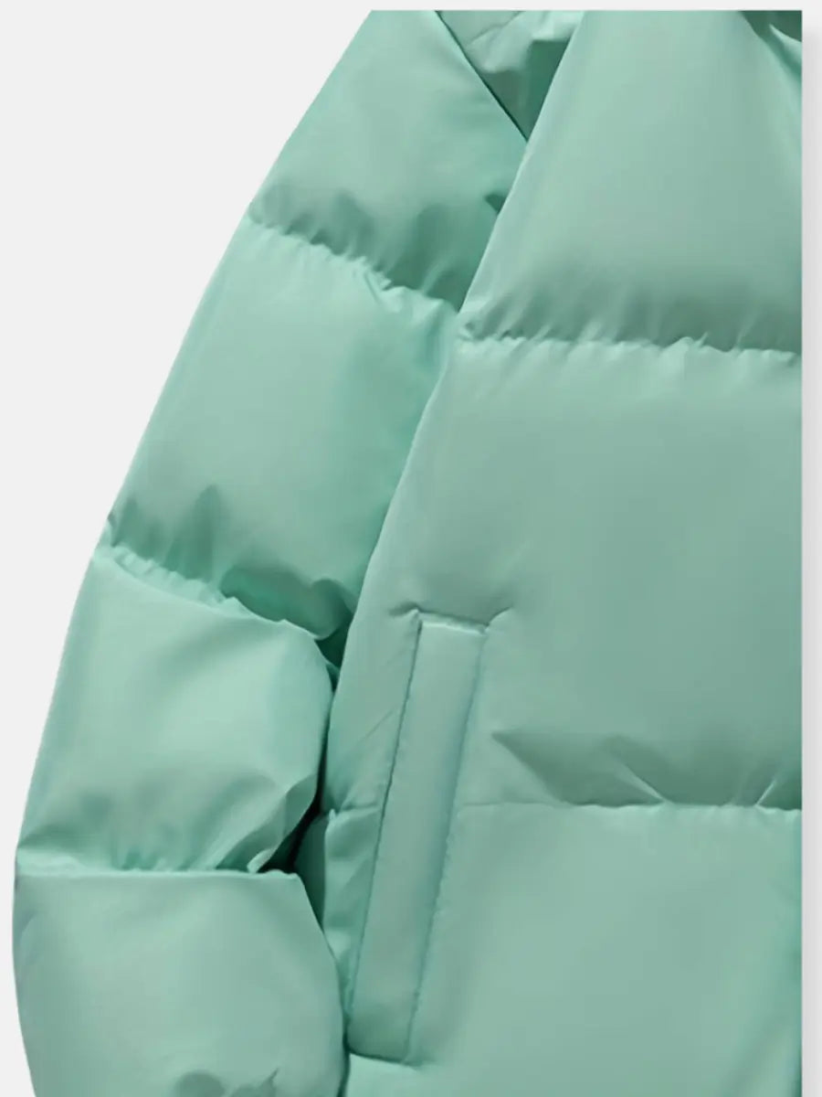 Warme Damen Winterjacke mit Reißverschluss | Mit Kapuze