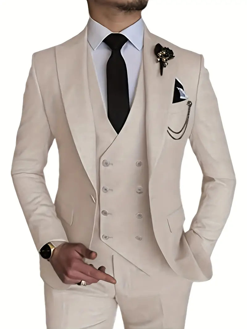 Herren Business-Set | Blazer, Weste und Hose in klarer Form