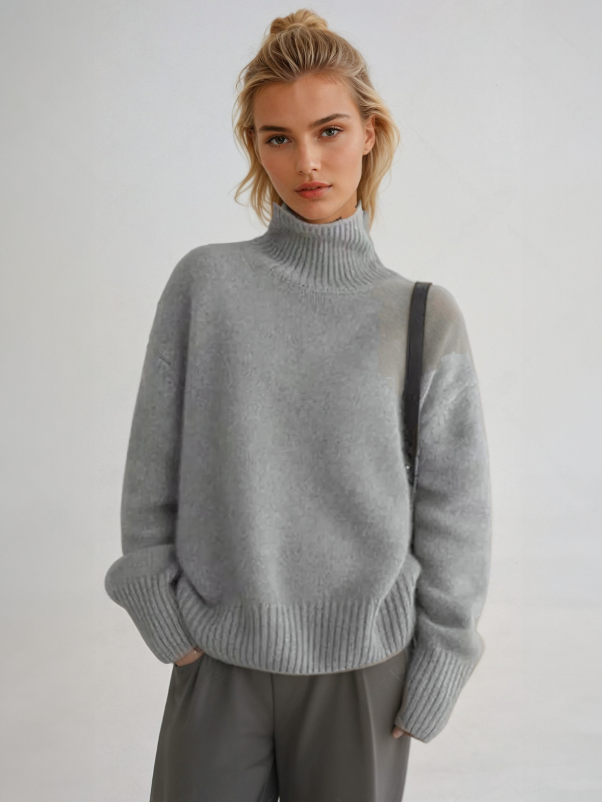 Rollkragenpullover für Damen | Normale Passform