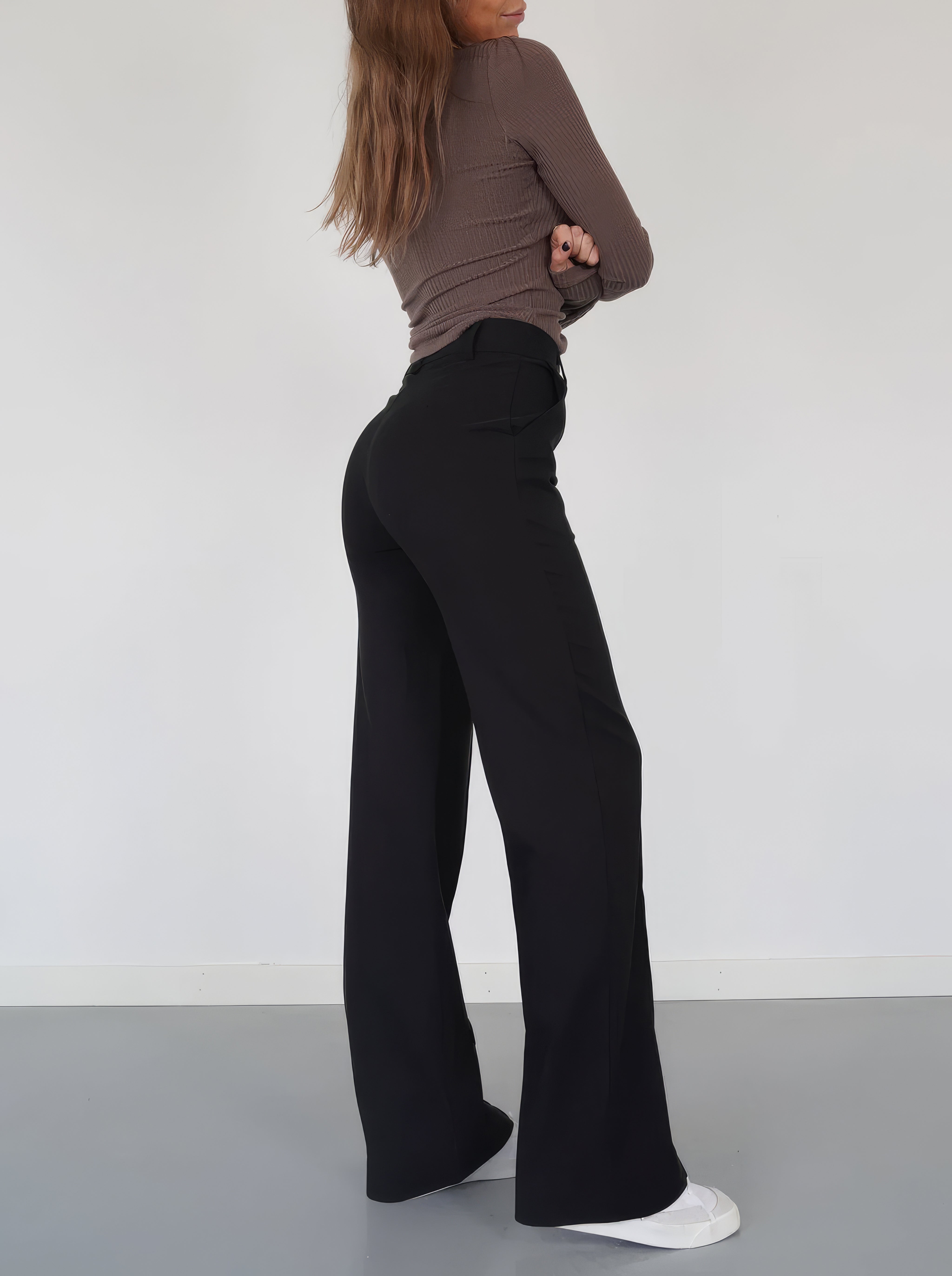 Damenhose | Hohe Taille mit geraden Beinen