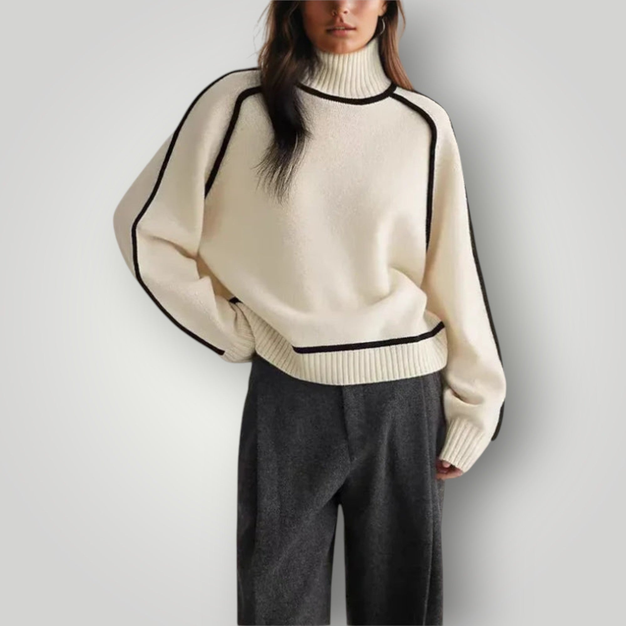 Damen Rollkragenpullover | Warmer, weicher Pullover für Winter