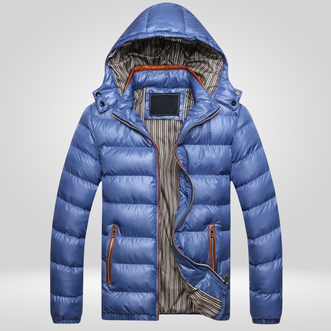 Herren Mantel gepolstert | Kapuzenform mit geschlossener Silhouette