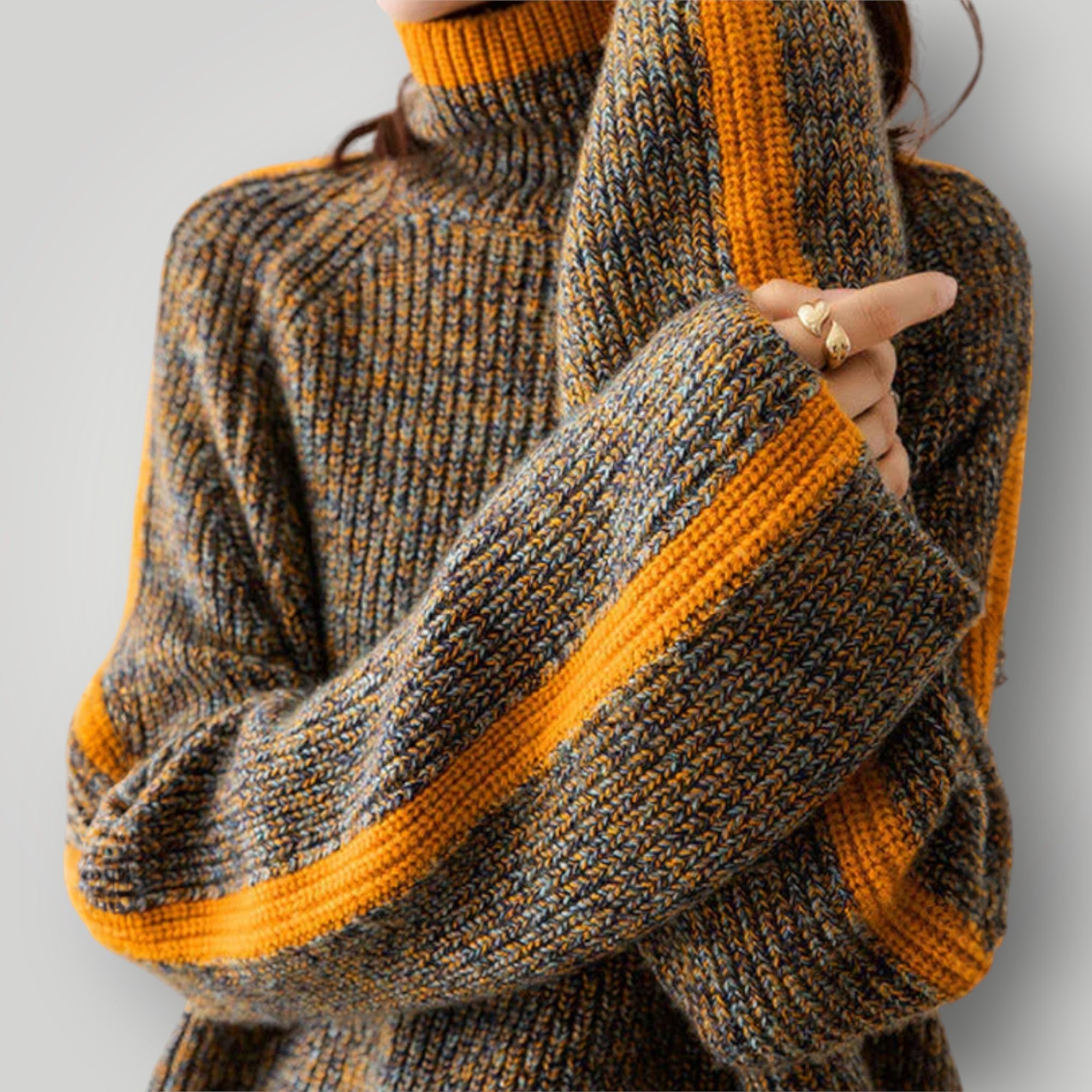 Damen Norweger Strickpullover | Warmer Pullover mit Muster