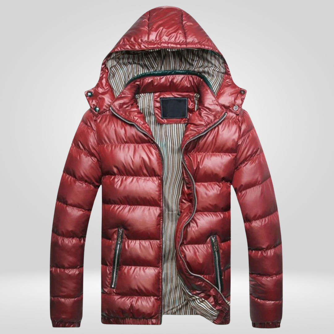 Herren Mantel gepolstert | Kapuzenform mit geschlossener Silhouette