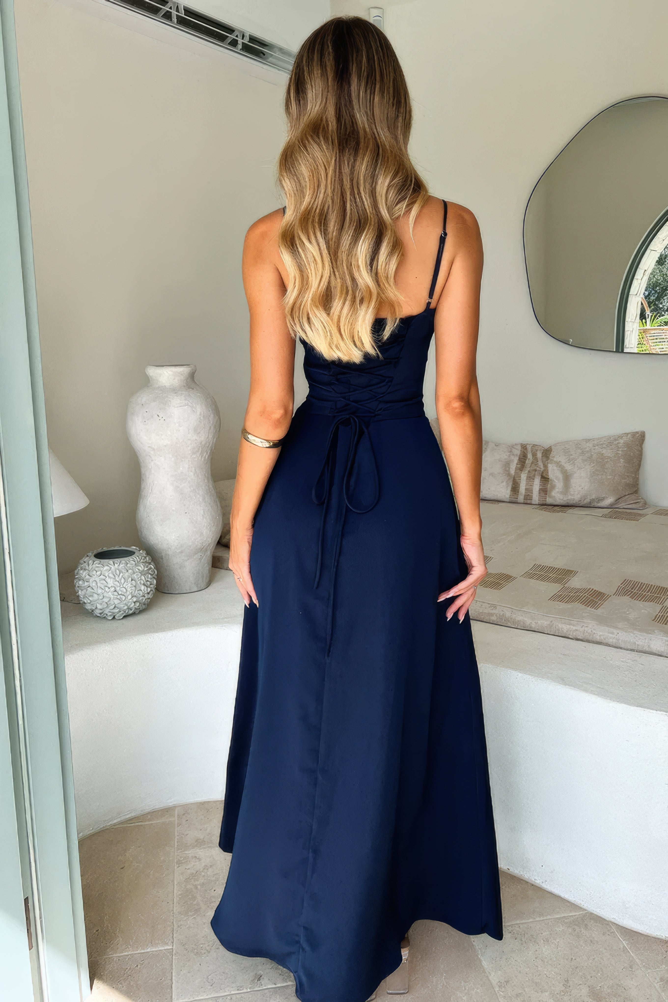 Damen Kleid | Ärmellose Ausführung in Maxi-Länge