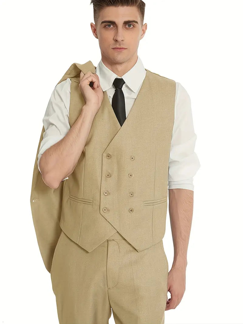 Herren Business-Set | Blazer, Weste und Hose in klarer Form