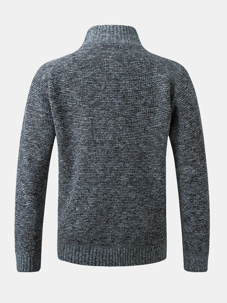 Herren Strickjacke | Karomuster und Frontverschluss