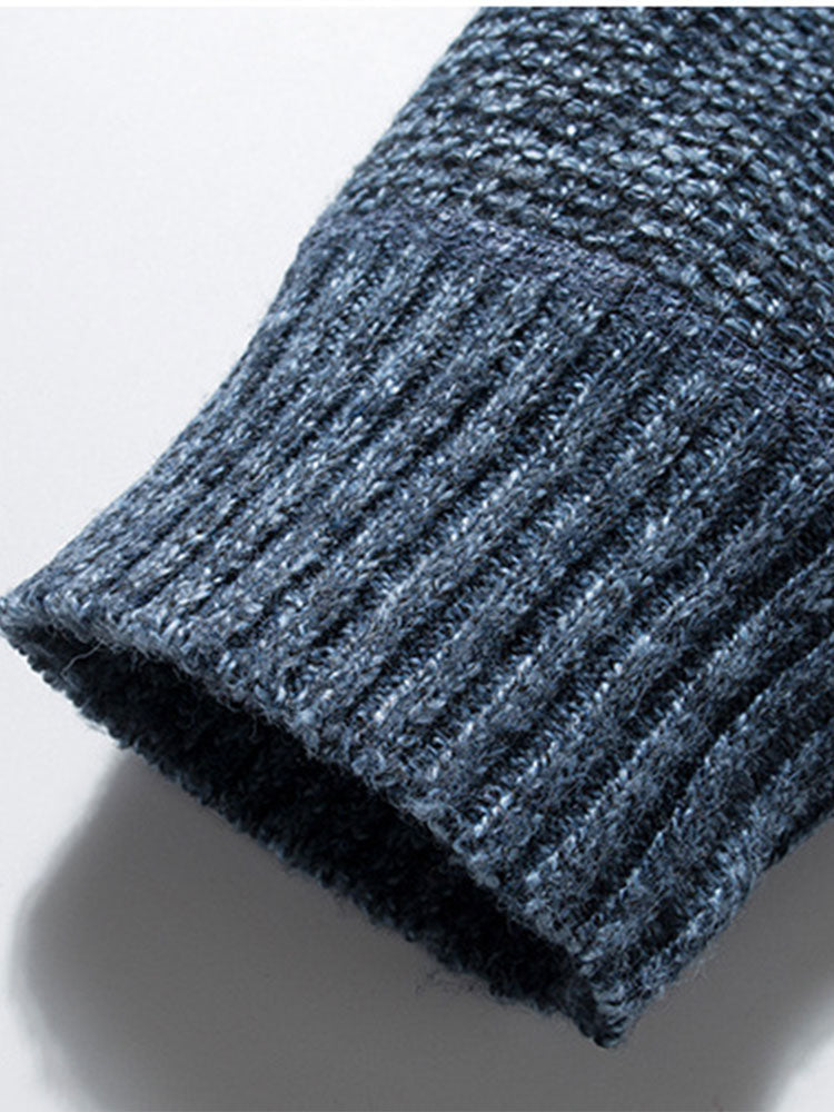 Herren Strickjacke | Karomuster und Frontverschluss