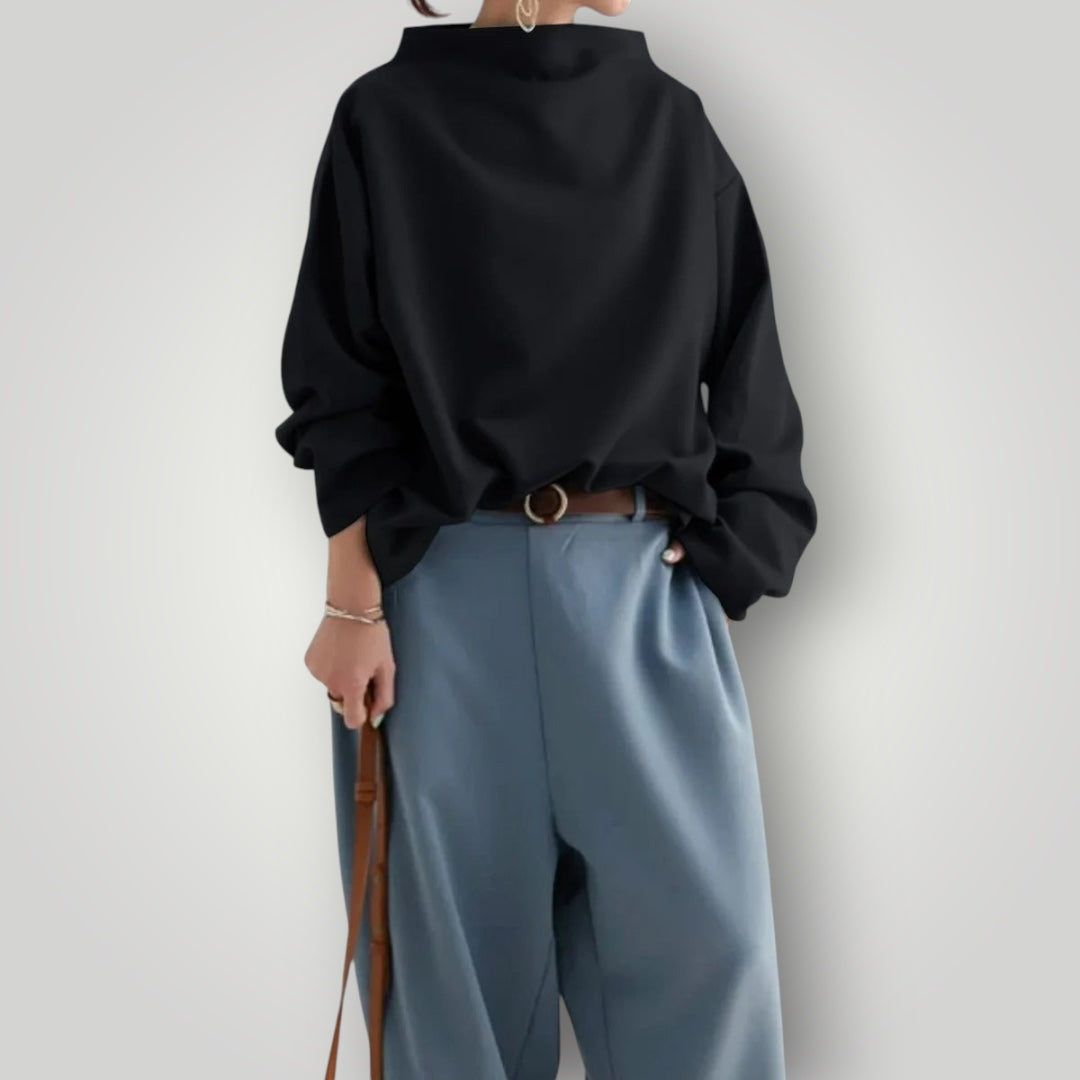 Damen Rollkragenpullover | Eleganter Pullover in Schwarz