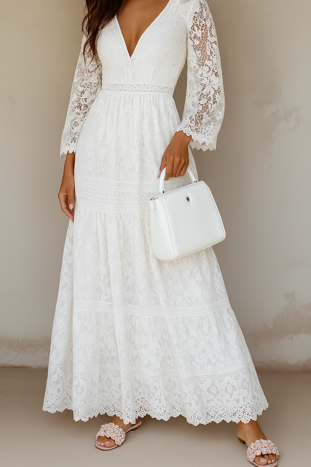 Damen Kleid | Lange Ausführung mit Blumenmuster