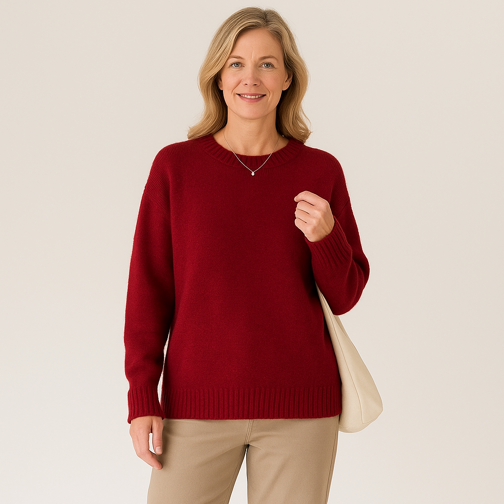 Damen Oversized Pullover – Warmer, bequemer Langarmpullover