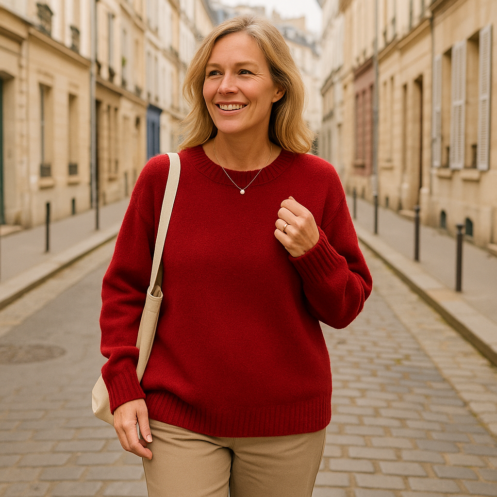 Damen Oversized Pullover – Warmer, bequemer Langarmpullover