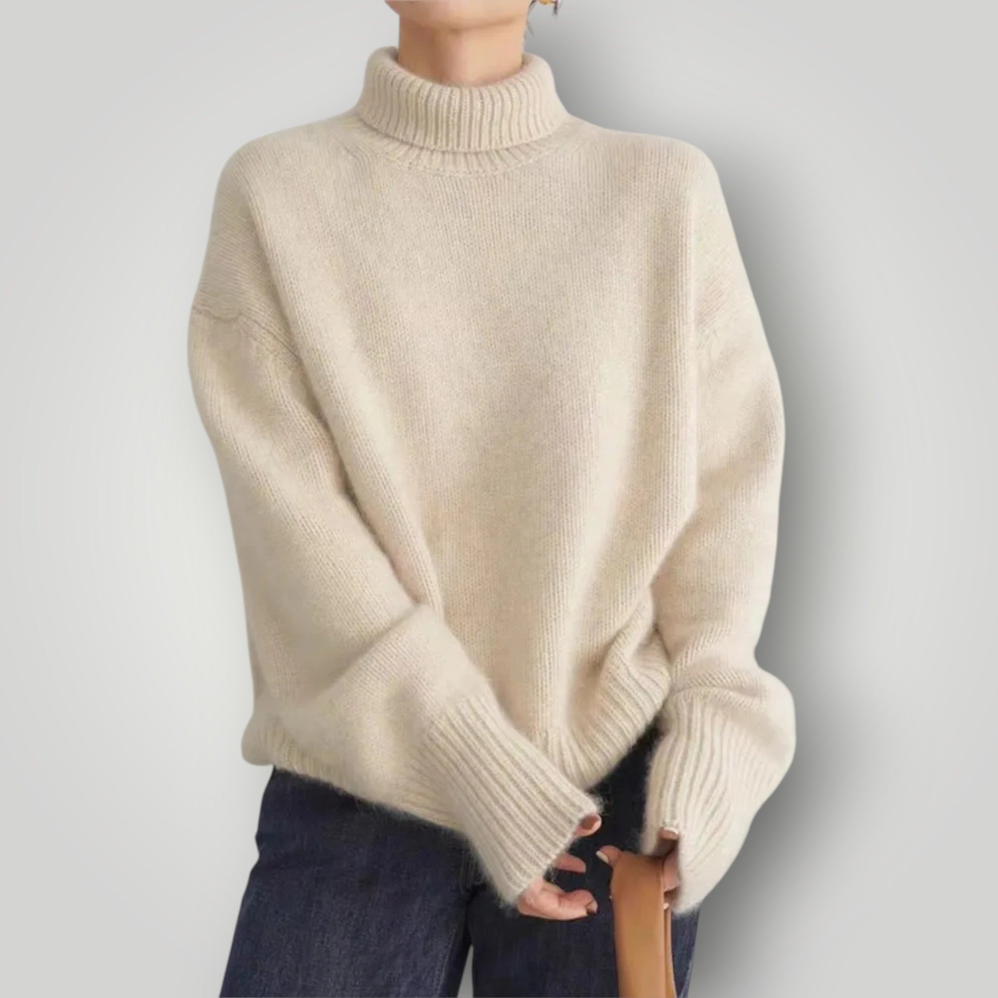 Damen Rollkragenpullover | Weicher, lässiger Pullover für Winter