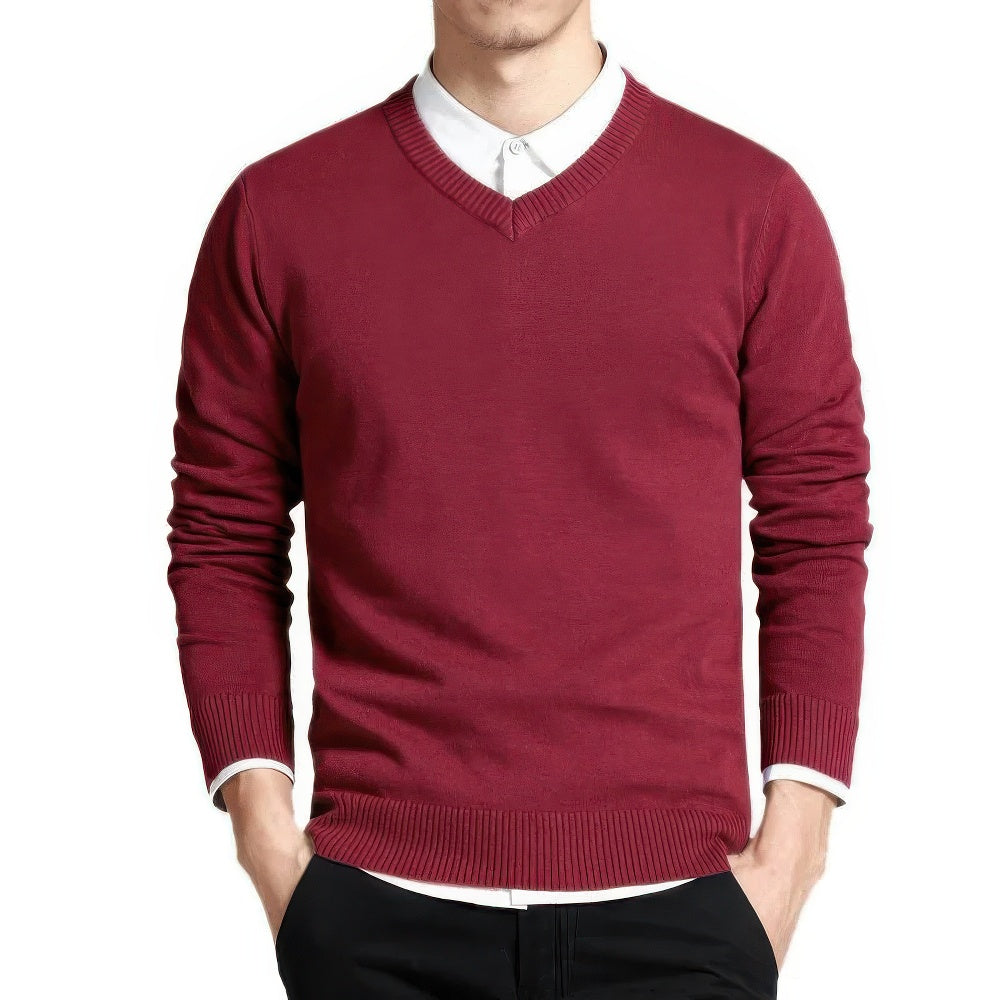 Herren Pullover | V-Ausschnitt klare Linien ruhige Form