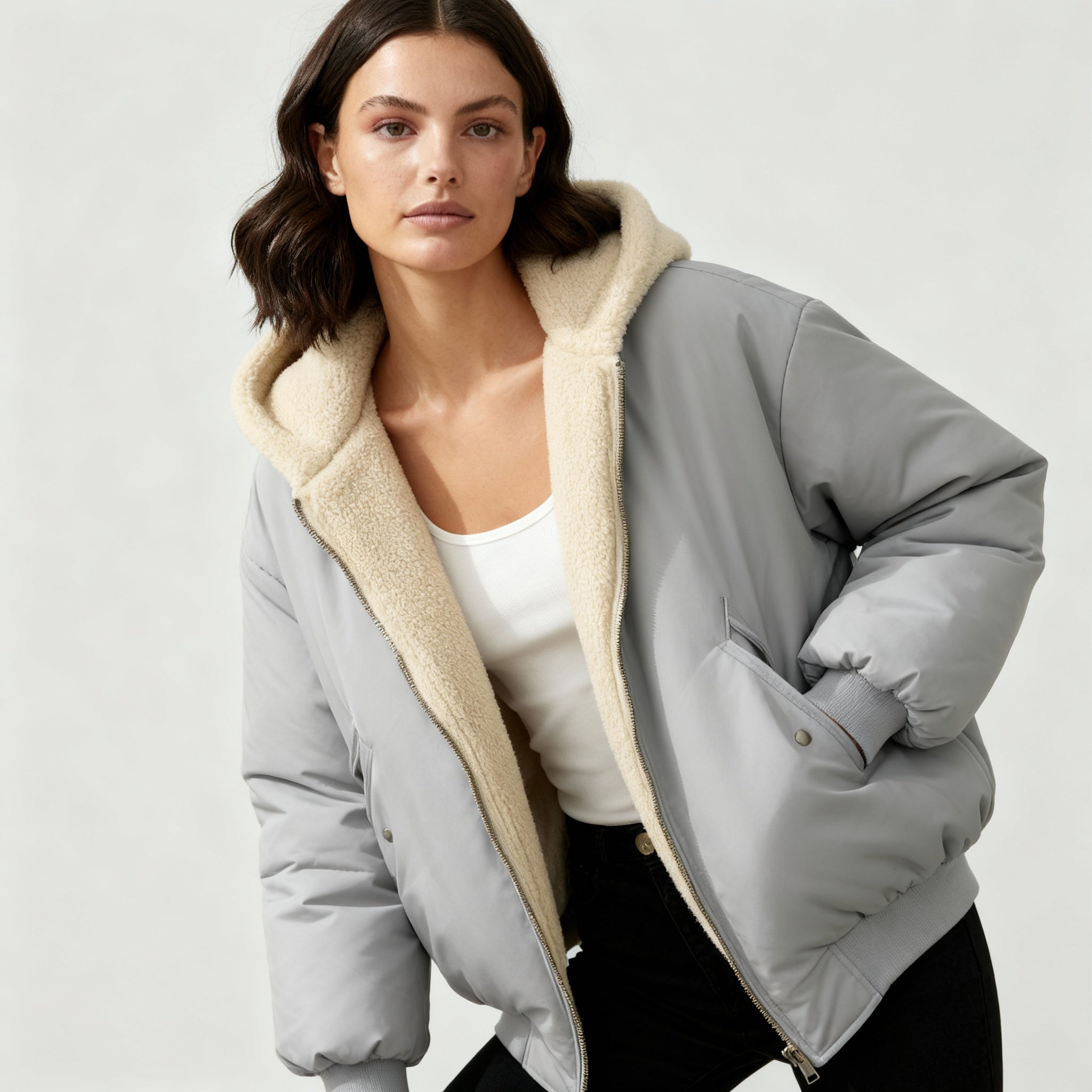 Damen Jacke | oversized Schnitt mit klarer Volumenform