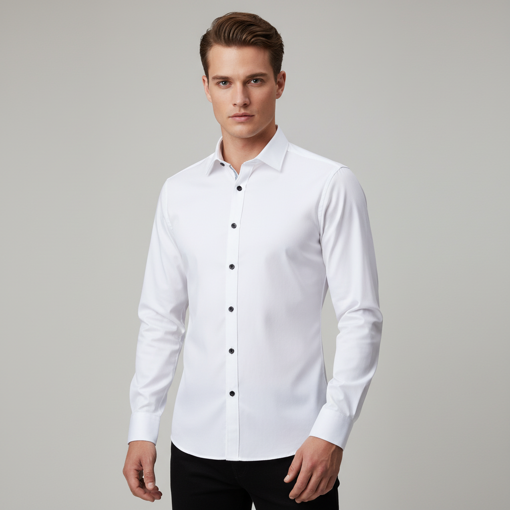 Herren Hemd | Slim Fit mit klarer Knopfleiste