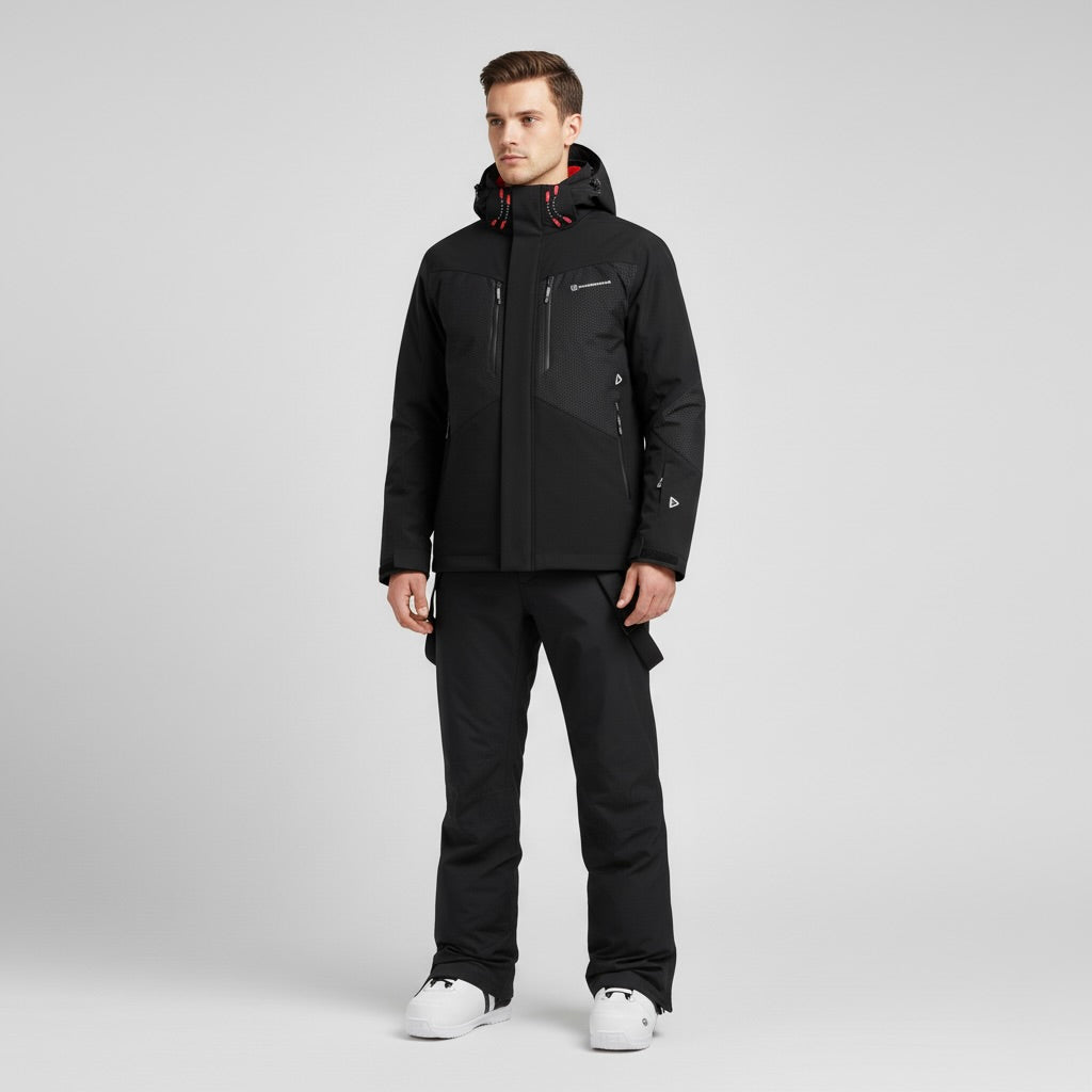 Herren Skiset | Jacke mit Kapuze Hose funktionale Winterausführung