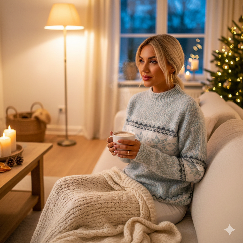 Damen Winterpullover | Strickoptik mit dekorativem Muster