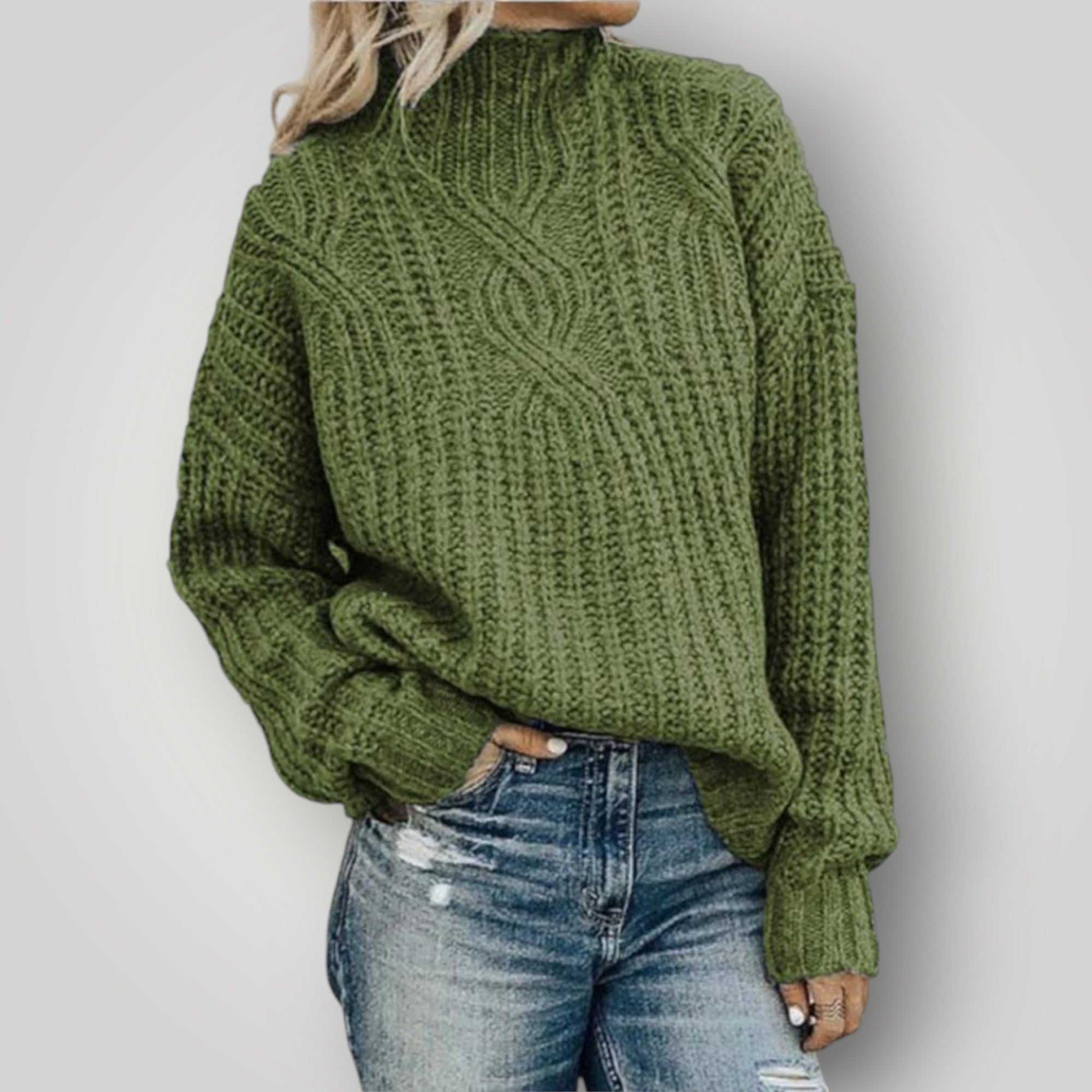 Damen Strickpullover | Warmer moderner Pullover für kalte Tage
