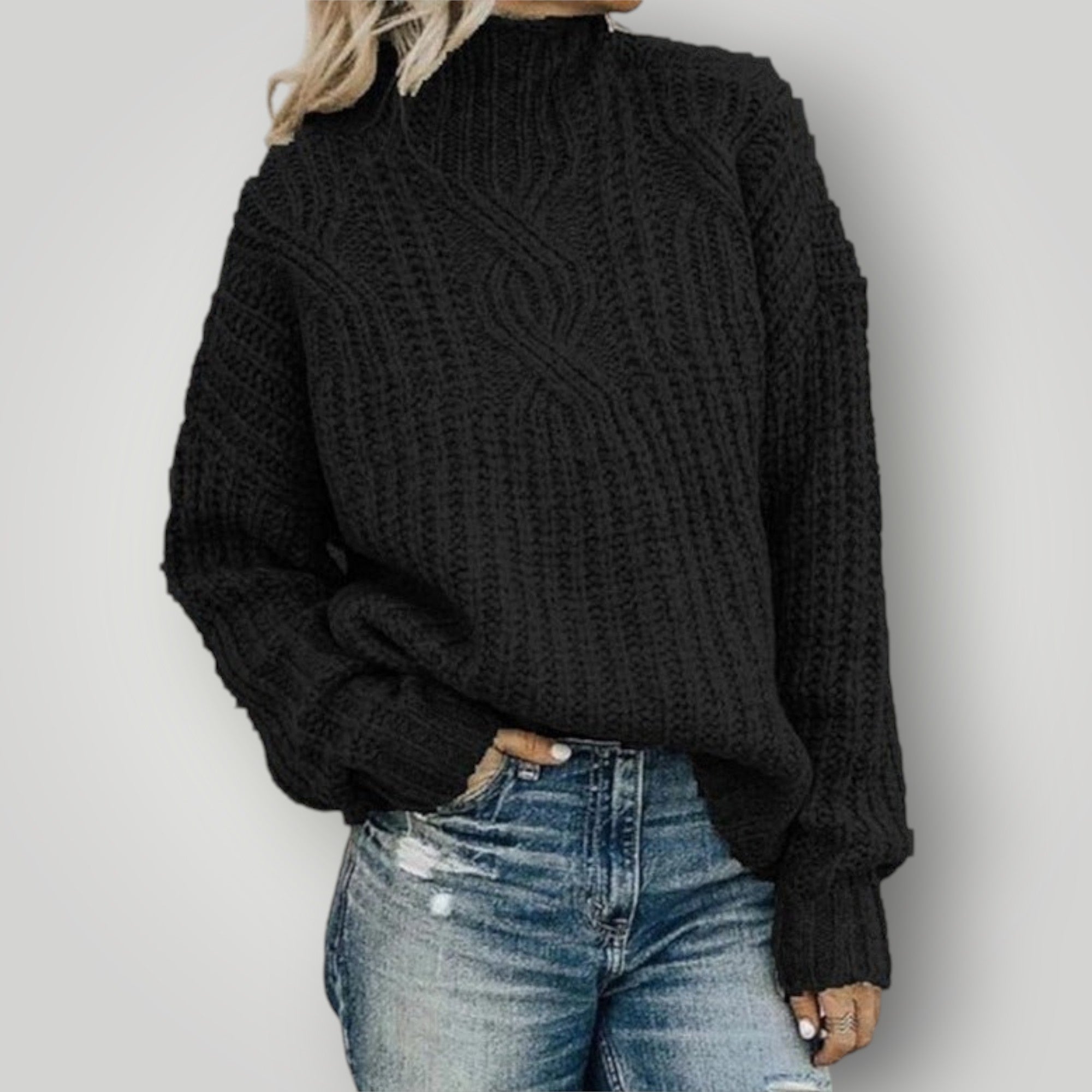 Damen Strickpullover | Warmer moderner Pullover für kalte Tage