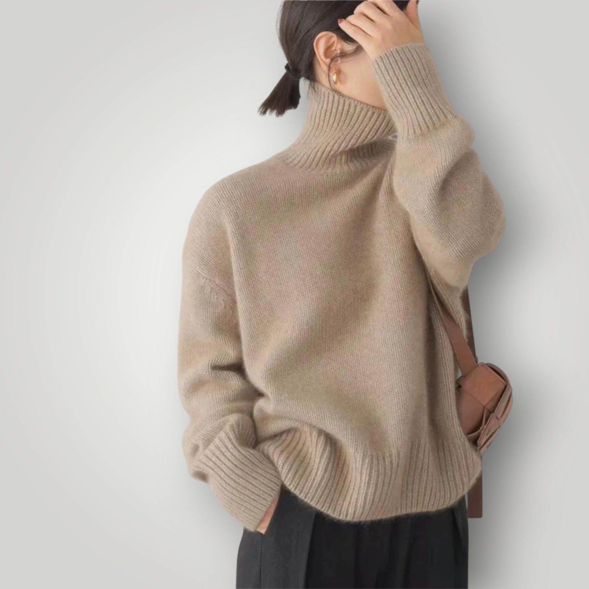 Damen Rollkragenpullover | Weicher, lässiger Pullover für Winter