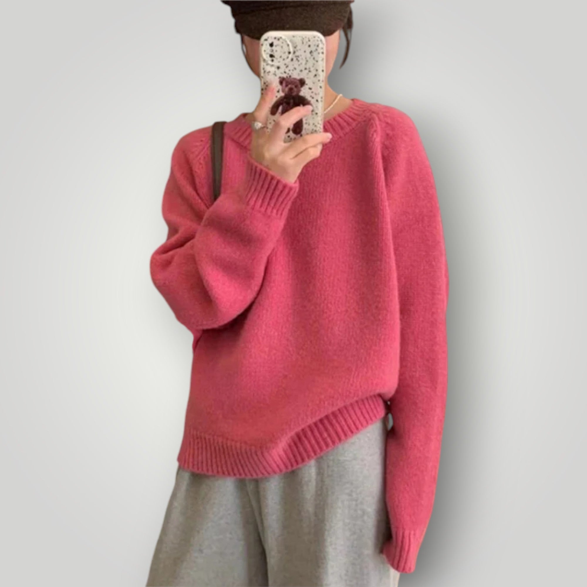 Damen Oversized Pullover – Warmer, bequemer Langarmpullover