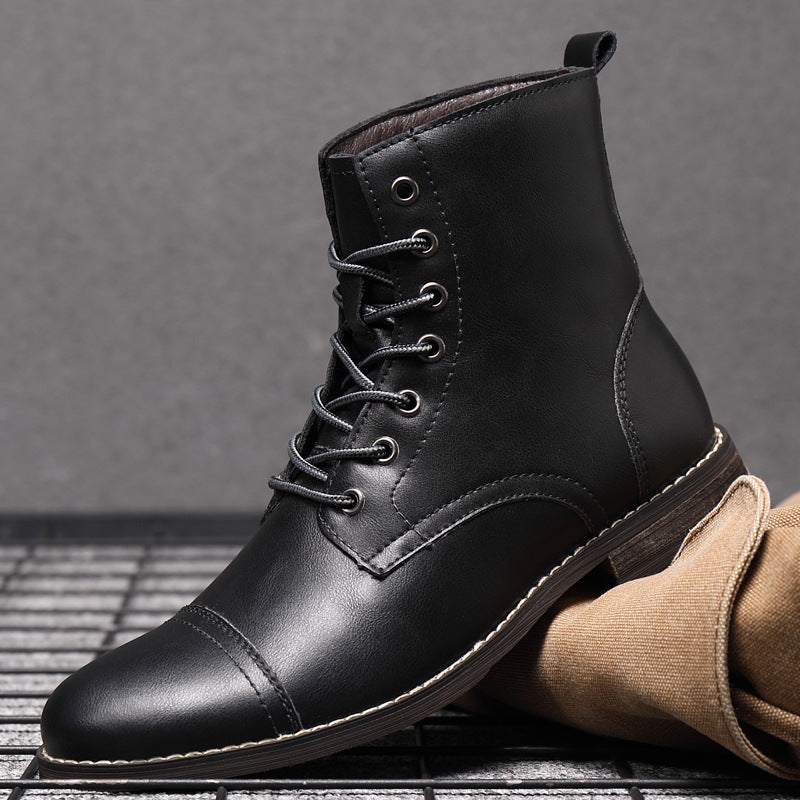 Herren Stiefel | Schnürfront mit durchgehender Schafthöhe