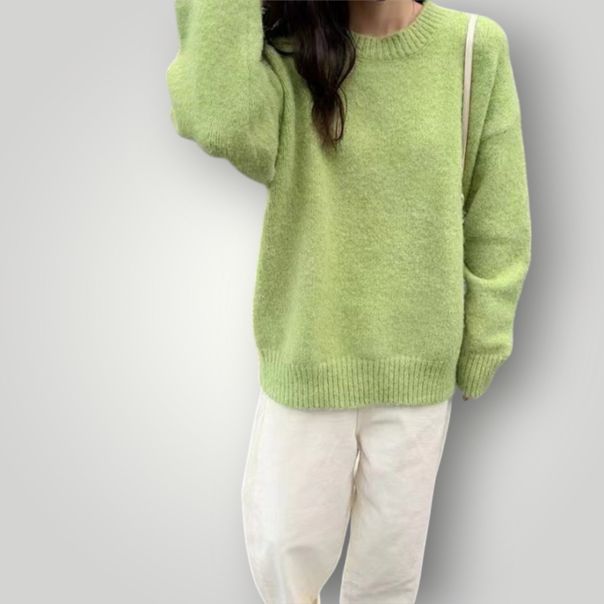 Damen Oversized Pullover – Warmer, bequemer Langarmpullover