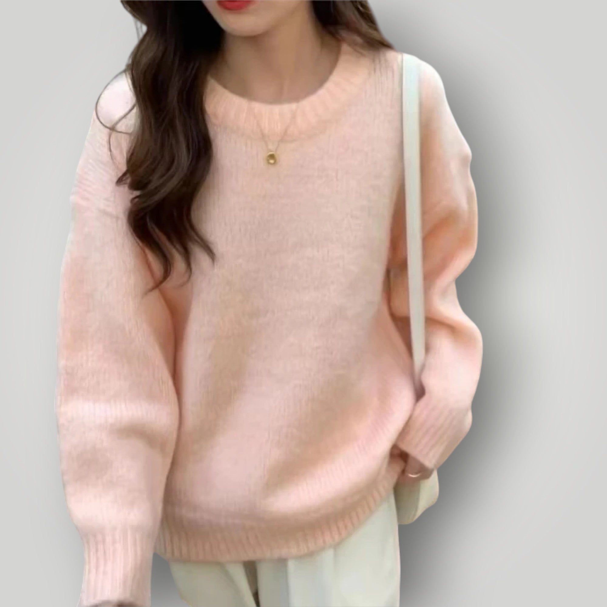 Damen Oversized Pullover – Warmer, bequemer Langarmpullover