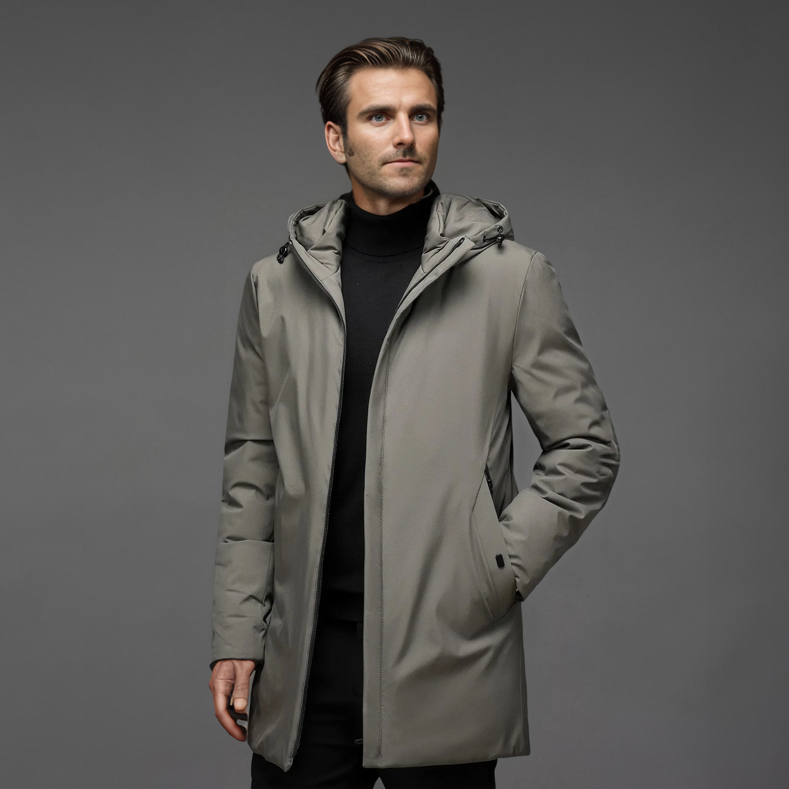 Herren Winterjacke mit Kapuze | Funktionale Ausführung
