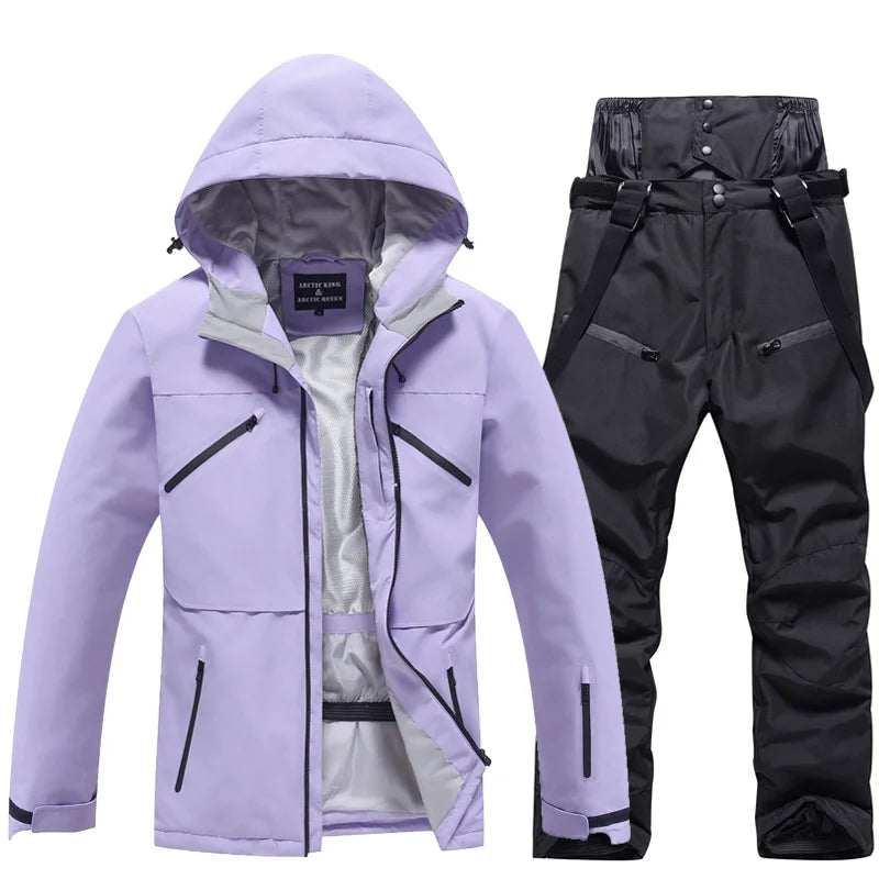 Unisex-Skianzug im zweiteiligen set | winterlicher funktionstil