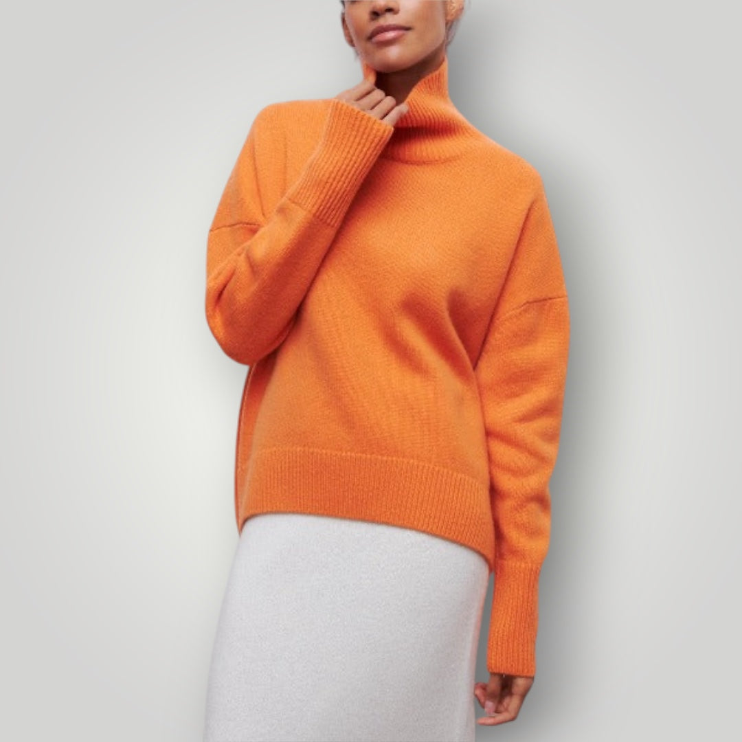 Damen Rollkragenpullover | Warmer Strickpullover in Übergröße