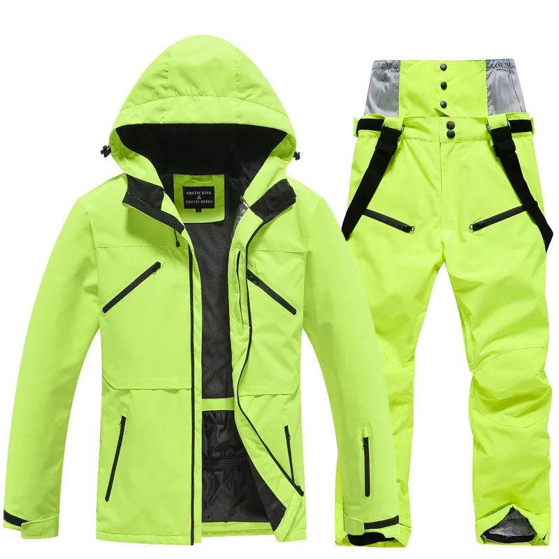 Unisex-Skianzug im zweiteiligen set | winterlicher funktionstil