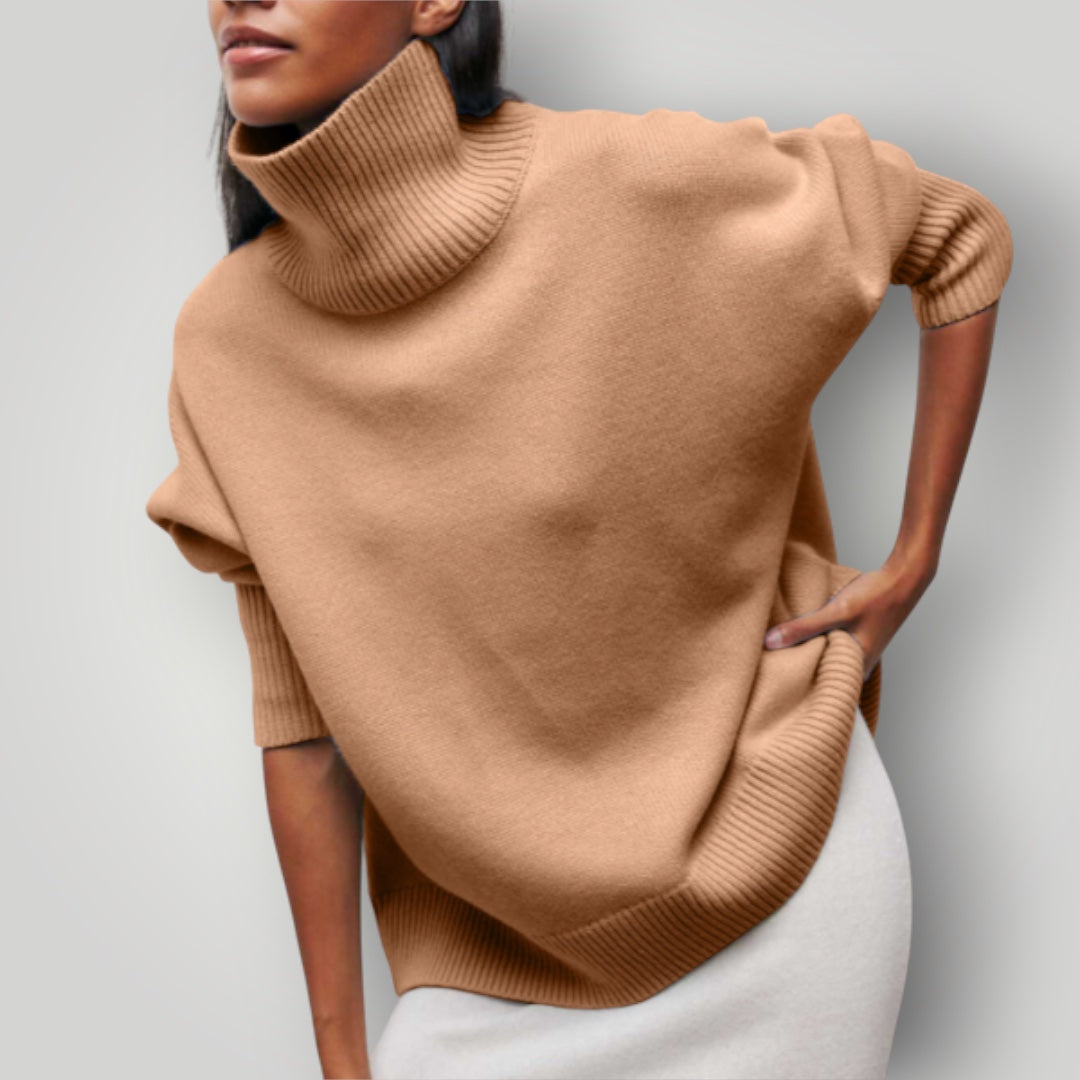 Damen Rollkragenpullover | Warmer Strickpullover in Übergröße