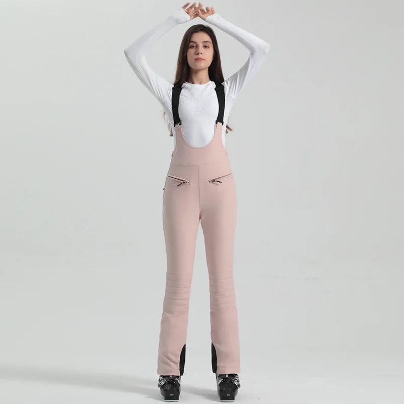 Damen Hose | Ausführung mit Trägern und elastischem Bund