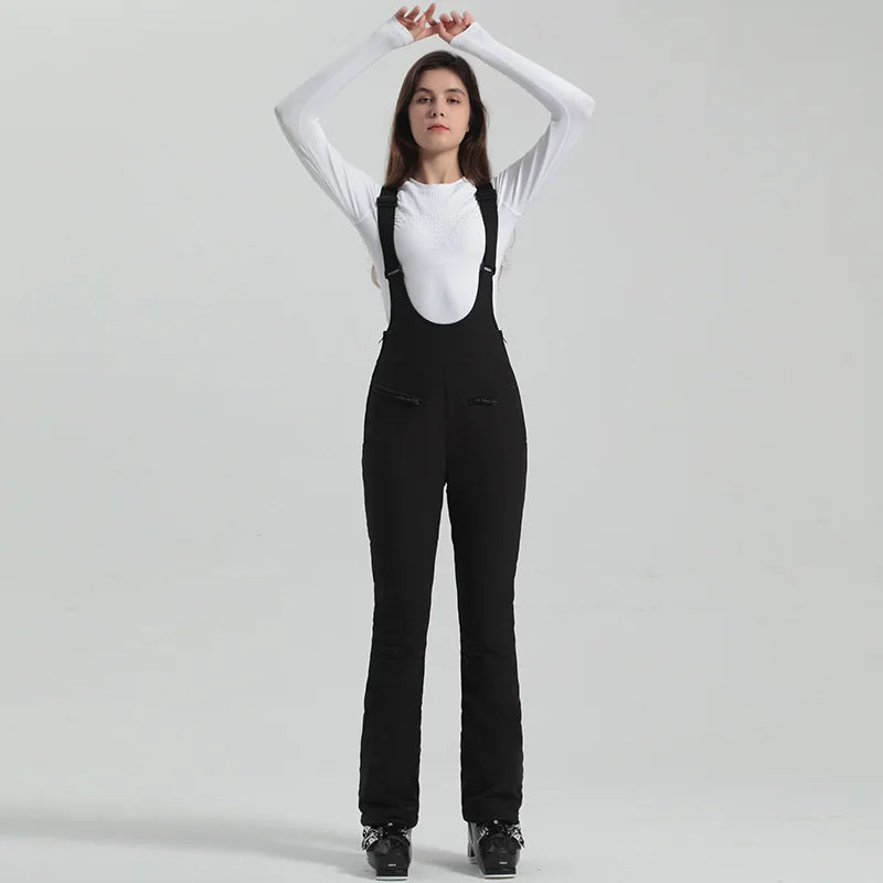 Damen Hose | Ausführung mit Trägern und elastischem Bund